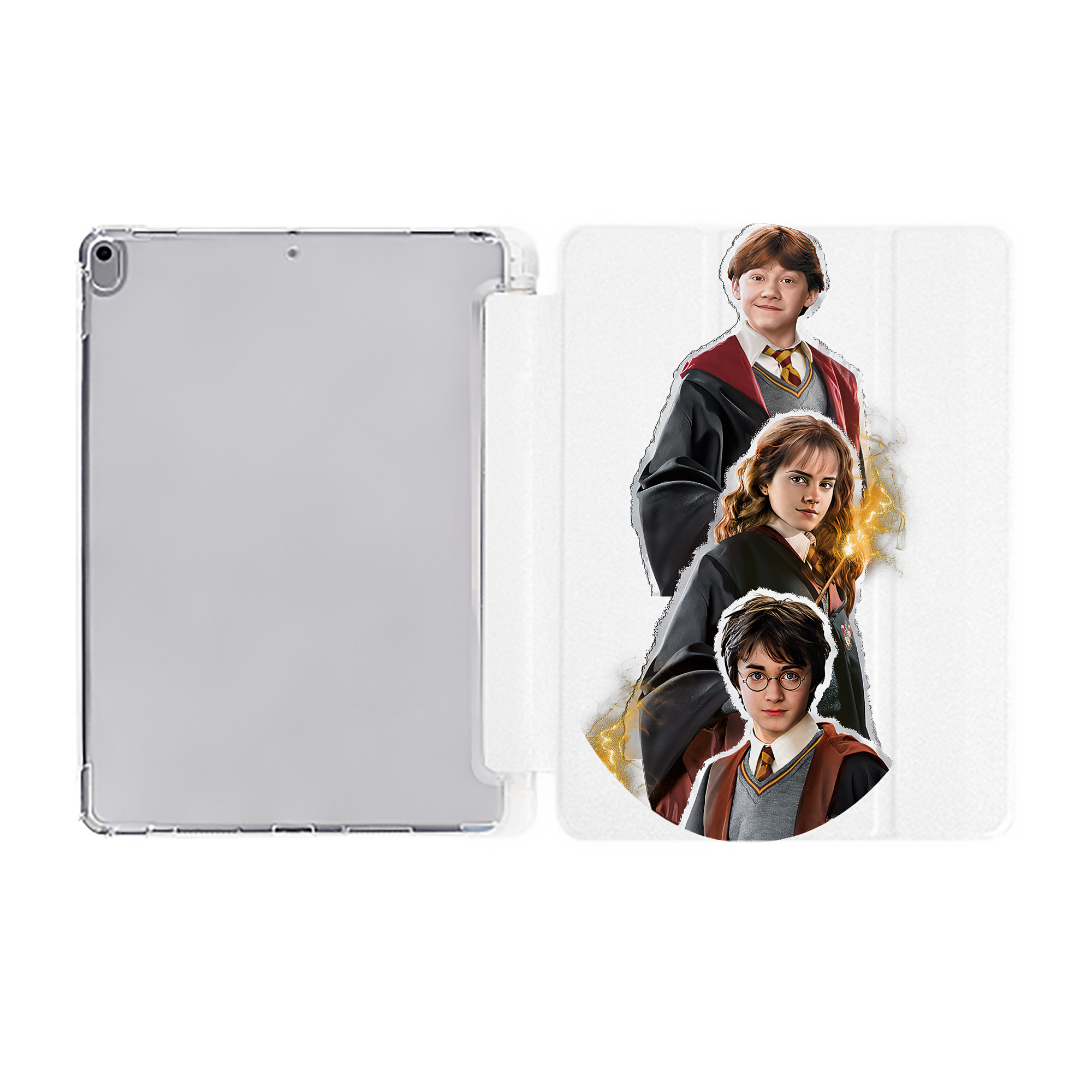 （画像用） Harry Potter ハリー・ポッターシリーズ IPad ケース ペン収納付き 三つ折りスタンド PUレザー×シリコン 対応機種9.5/10.5/10.9インチ